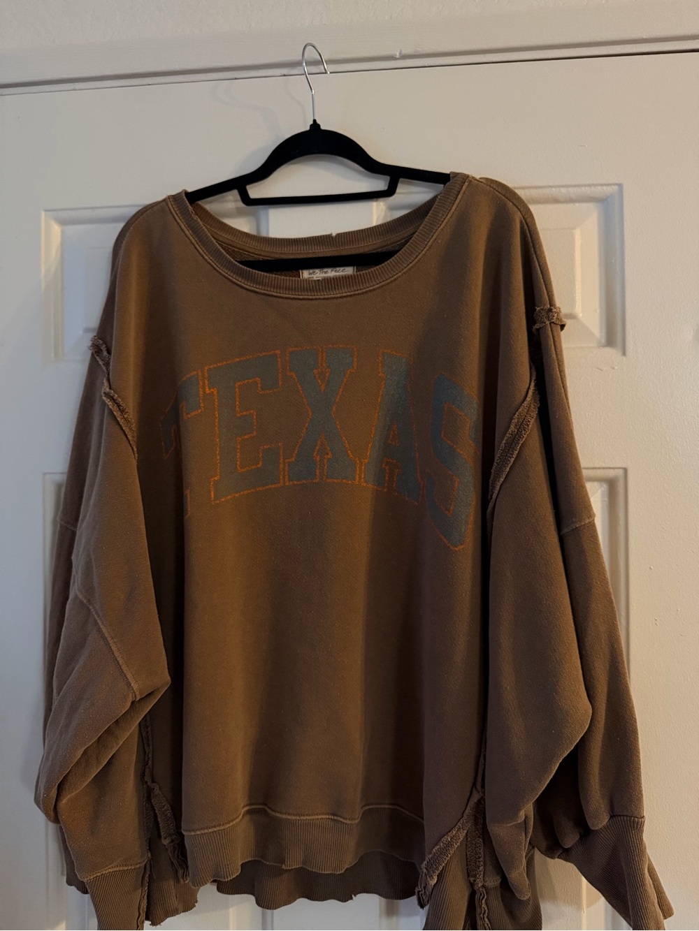 Free People Brown 'Texas' Oversized Women's Sweatshirt